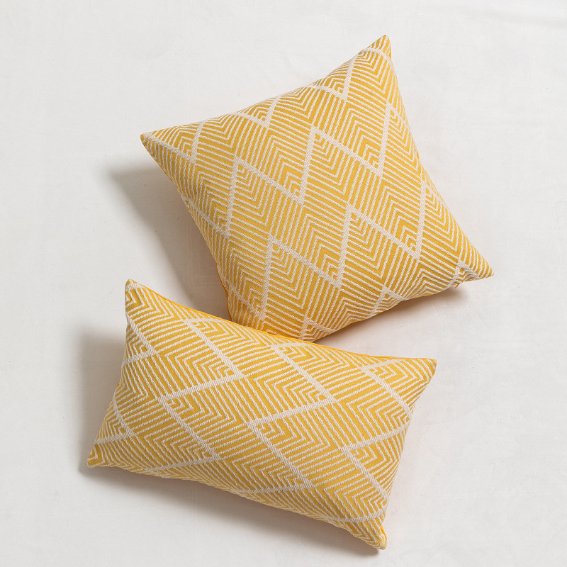 Federa decorativa per cuscino in jacquard di cotone e poliestere semplice e moderno di vendita calda transfrontaliera_voghion.com