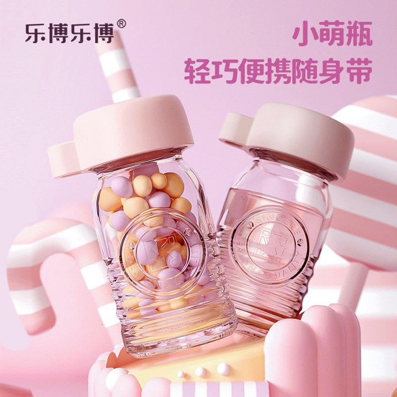Lok Lok Lok Lok Lok Lok Lok Lok Moe 병 미니 컵 포켓 워터 컵 휴대용 신식 소녀 에스프레소 유리 컵
