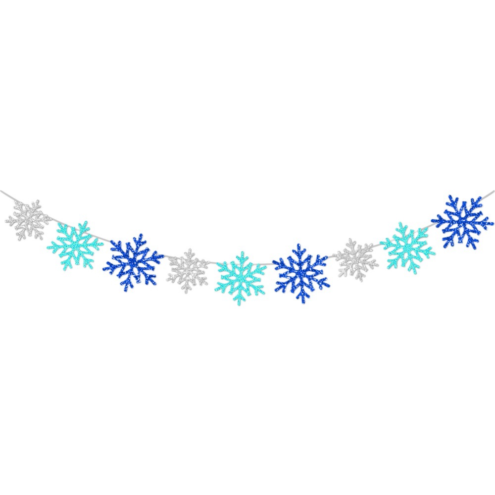 Cruz-frontera nueva Navidad fiesta de cumpleaños decoración tire bandera copo de nieve tire de la bandera tire flor bienvenida bebé fiesta Decoración