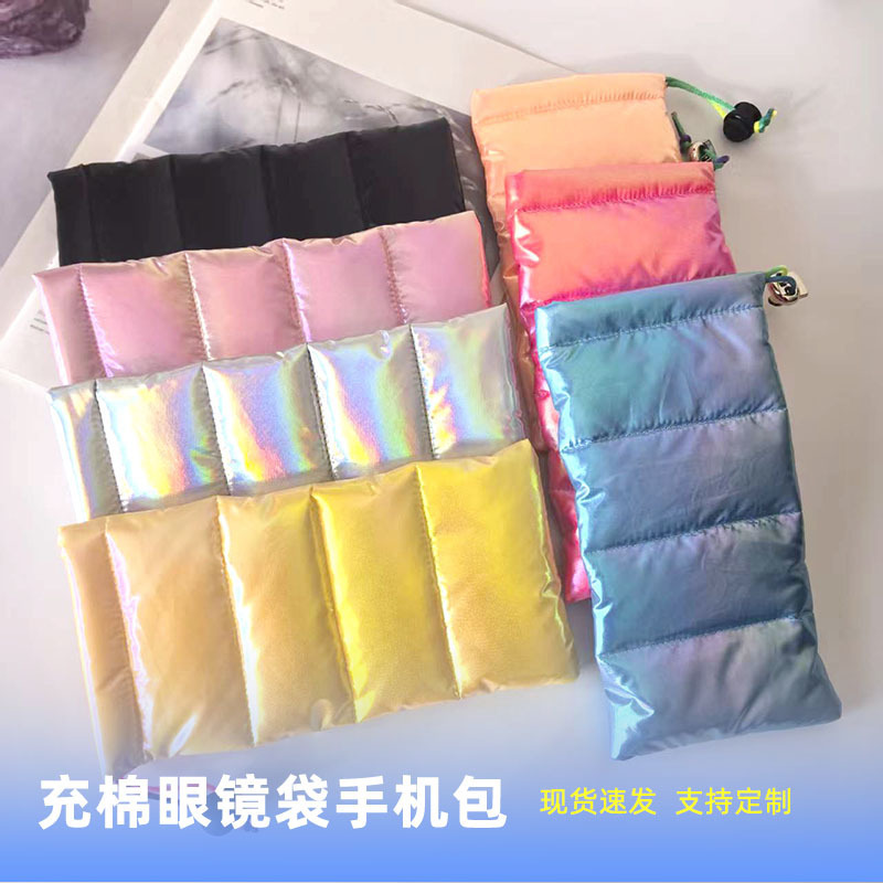 Export Custom-Made down Cotton Eyewear Bags, Ski Goggle and Phone Storage Bags, Anti-Drop and Insulated, Support One-Piece Orders