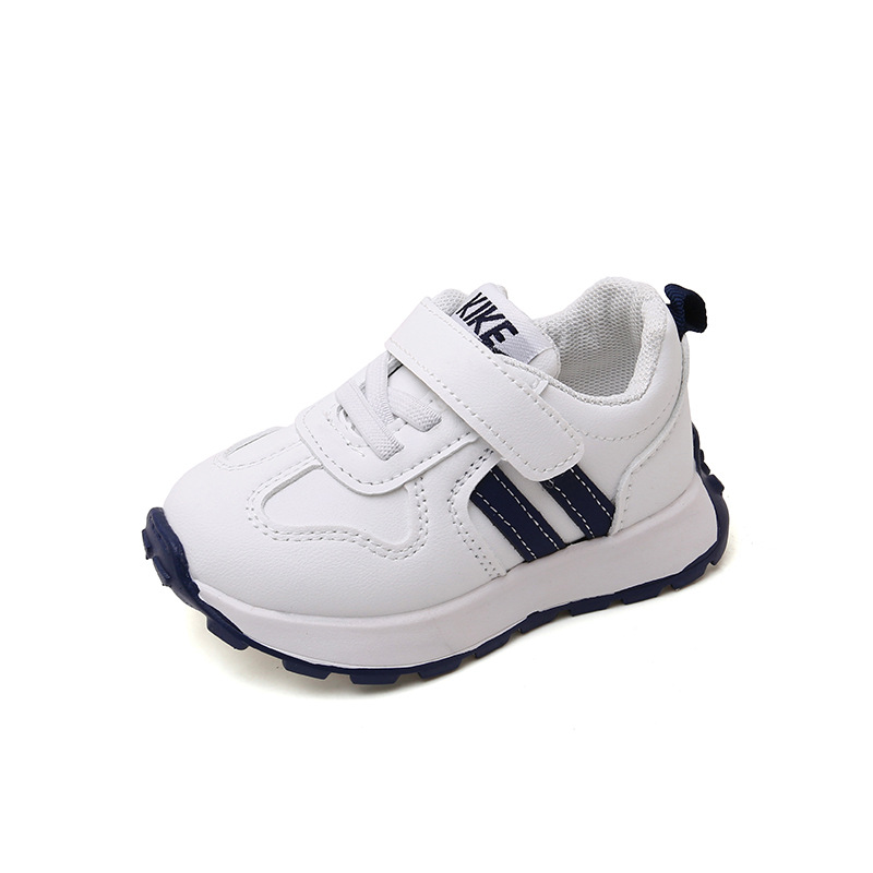 Kinder lässige Baby-Walking-Brettschuhe mit weicher Sohle und Klettverschluss, 2023 Herbst neue kleine weiße Mädchenschuhe_voghion.com
