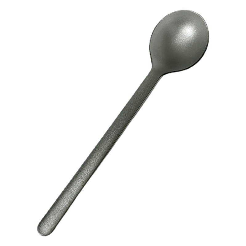 Disposable Spoon Plastic Thickened Roasted Grass Dessert Spoon Long Handle Takeaway Packing Spoon Spoon Commercial Separate Packaging