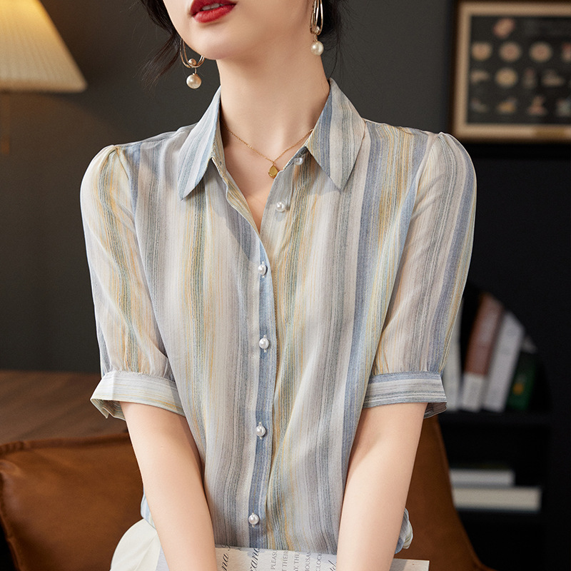 Silk summer fashionable shirt