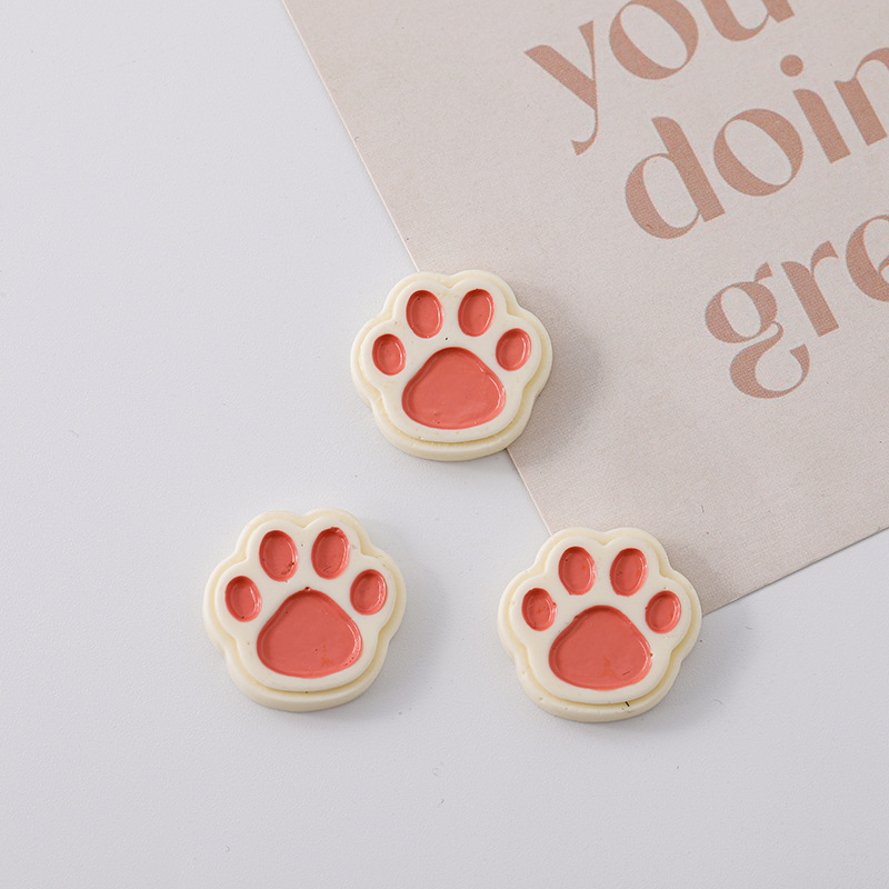 Dibujos animados transfronterizos garra de gato chocolate bricolaje accesorios de resina gel de crema accesorios para el cabello carcasa del teléfono móvil agujeros zapatos parche material