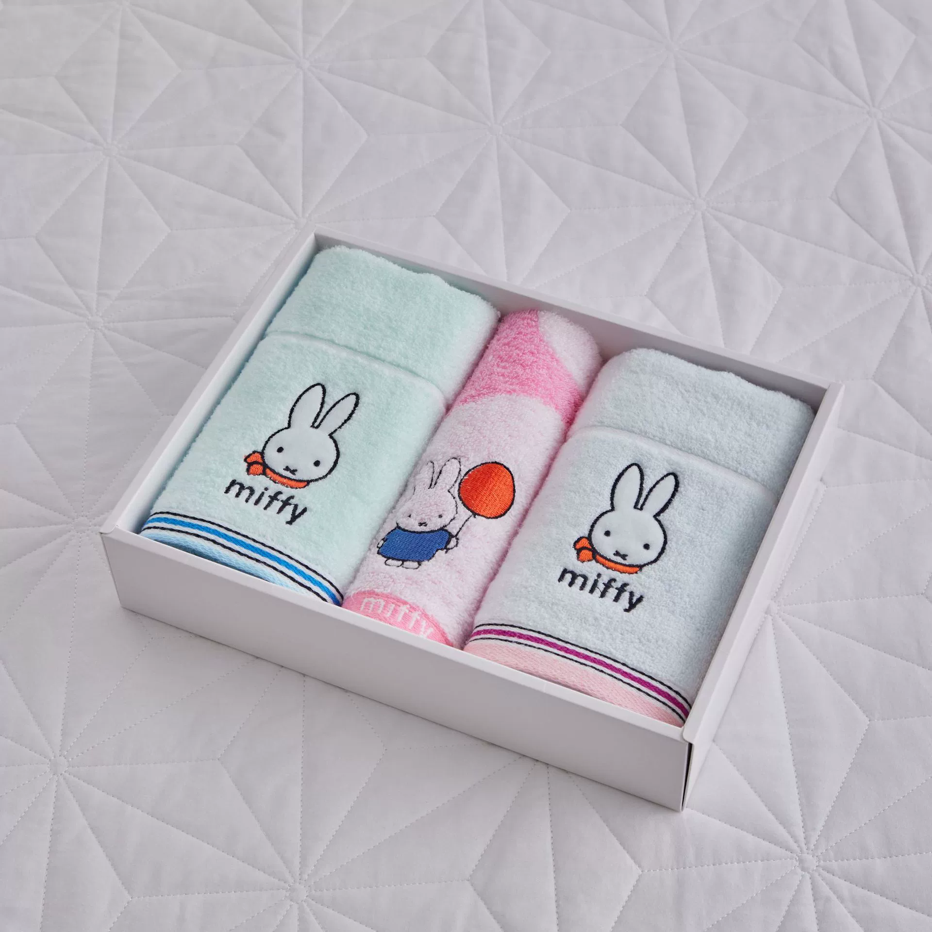 Towel, gift box, set, cotton scarf, 3 piece set
