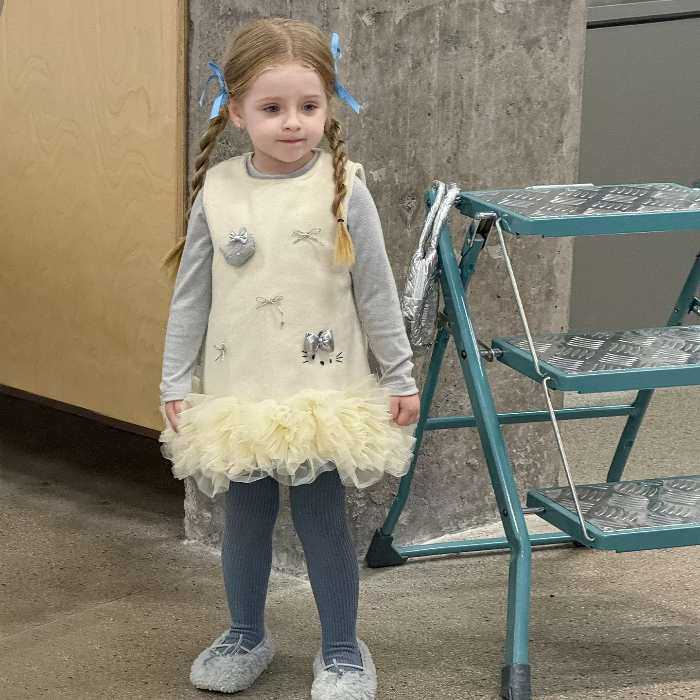 维木童装女童连衣裙冬装2025加绒儿童公主裙宝宝裙子周岁女宝礼服