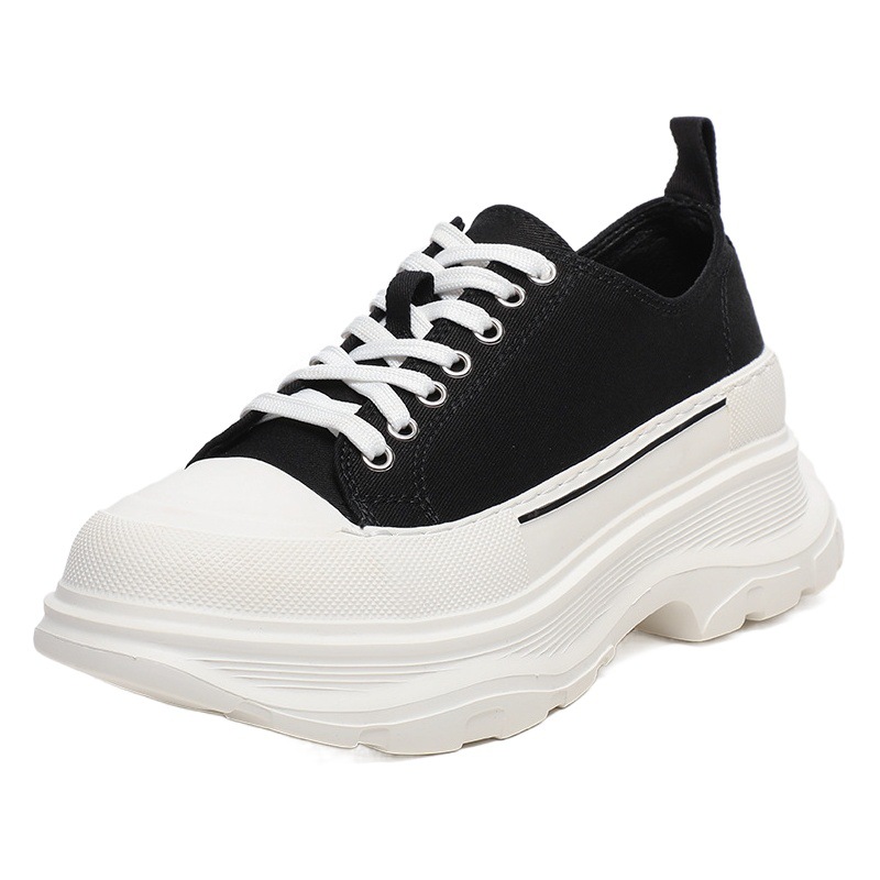 In the spring of 2022, the new canvas shoes, thick-soled sports shoes, increased ins dad shoes, small white shoes, large size 41-45