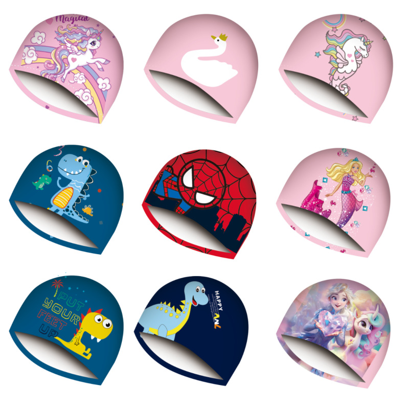 Comercio exterior sombrero de baño sombrero de dibujos animados traje de baño. Seco rápido transpiración piscina impermeable portátil para niños nuevo