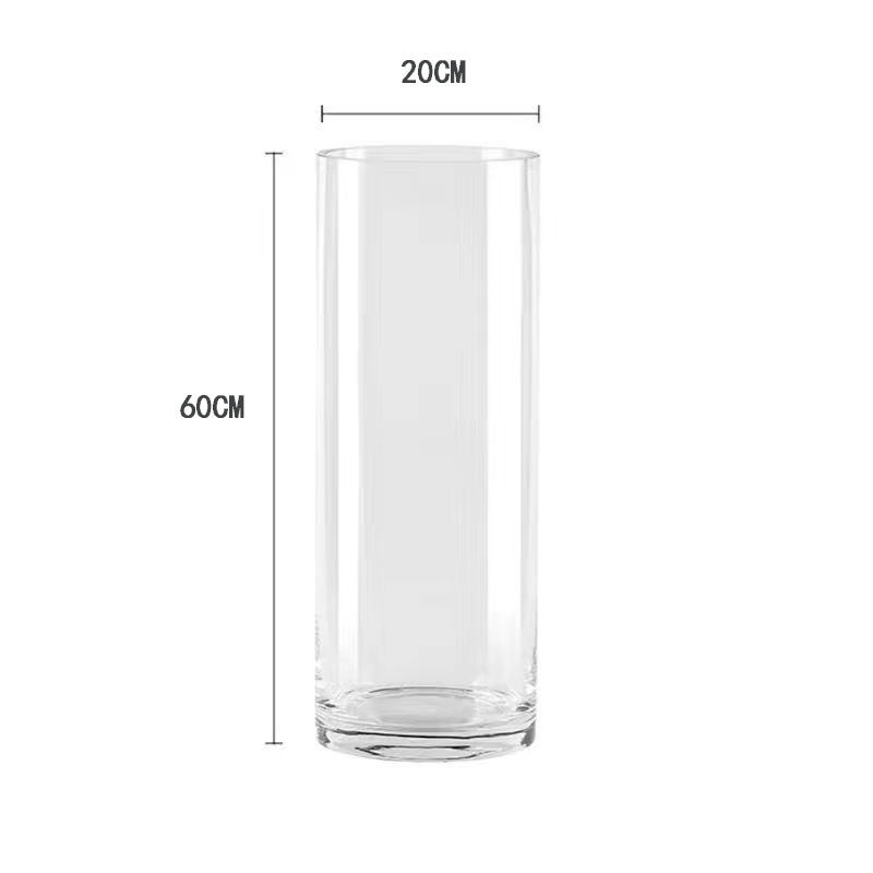 Ventas directas transfronterizas de acrílico anti-caída de alta transparencia imitación de vidrio acuoso de cultivo de floración de floración de floración despierta tubo de floración recto