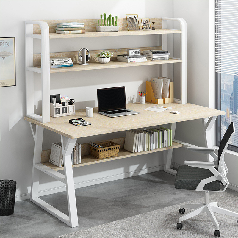 컴퓨터 책상 책장 조합 일체형 데스크탑 홈 간단한 학습 테이블 침실 학생 간단한 쓰기 테이블