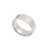 Fashionable glossy ring stainless steel, brand accessory, European style, simple and elegant design, 8mm, wholesale
