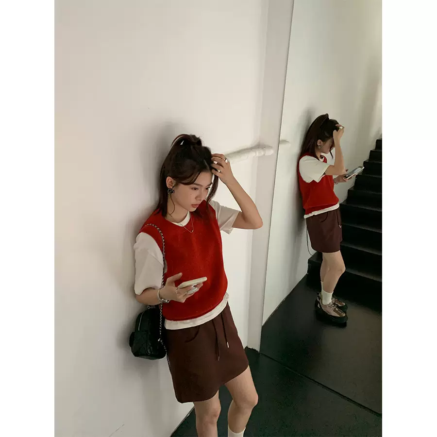 广州黄峥抽绳松紧腰工装半身裙女2025春韩版包臀A字短裙141QH113