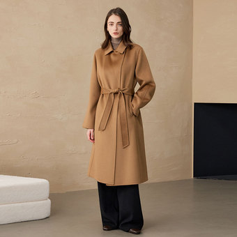 2025秋冬CEID大衣双面山羊绒一粒扣经典款气质毛呢外套羊绒大衣女