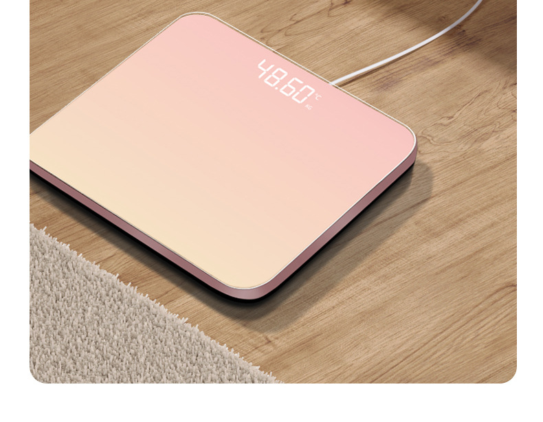 Weishang LOGO weight scale household digital scale human body fat scale small girls dormitory weighing scale electric high precision
