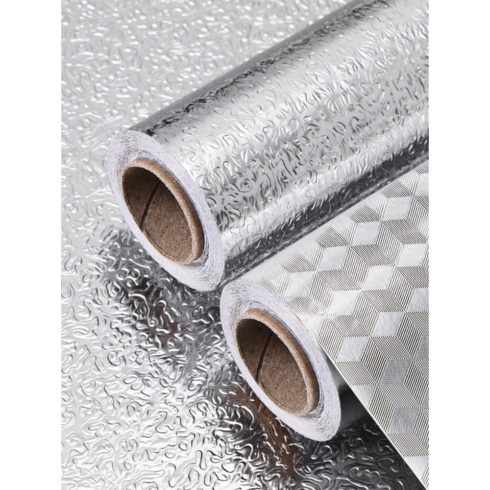 厨房防油贴纸防水自粘防火耐高温铝箔纸灶台柜子橱柜防潮贴纸加厚