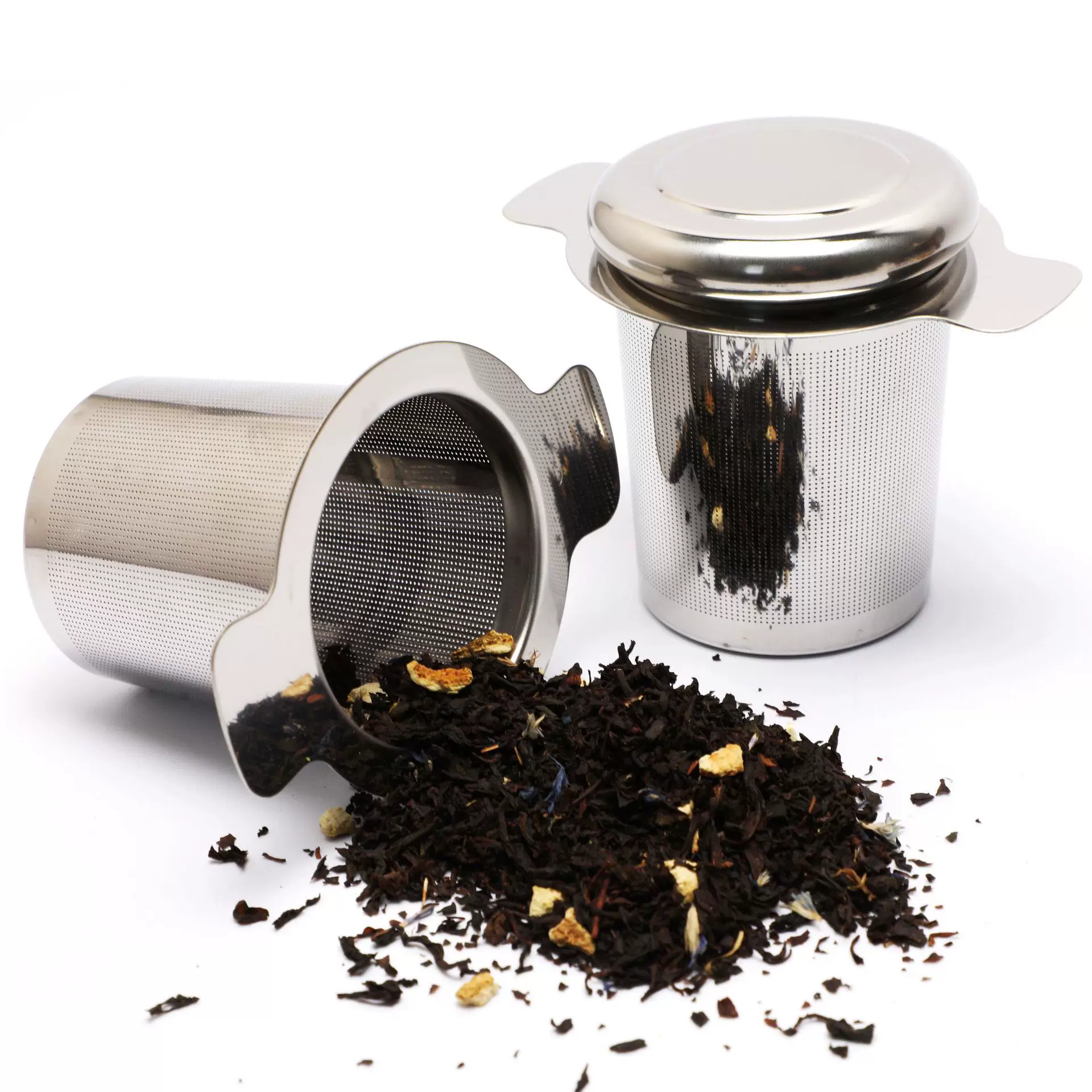 厂家批发 304不锈钢滤茶器 双耳带盖泡茶工具配件 家用过滤茶叶桶