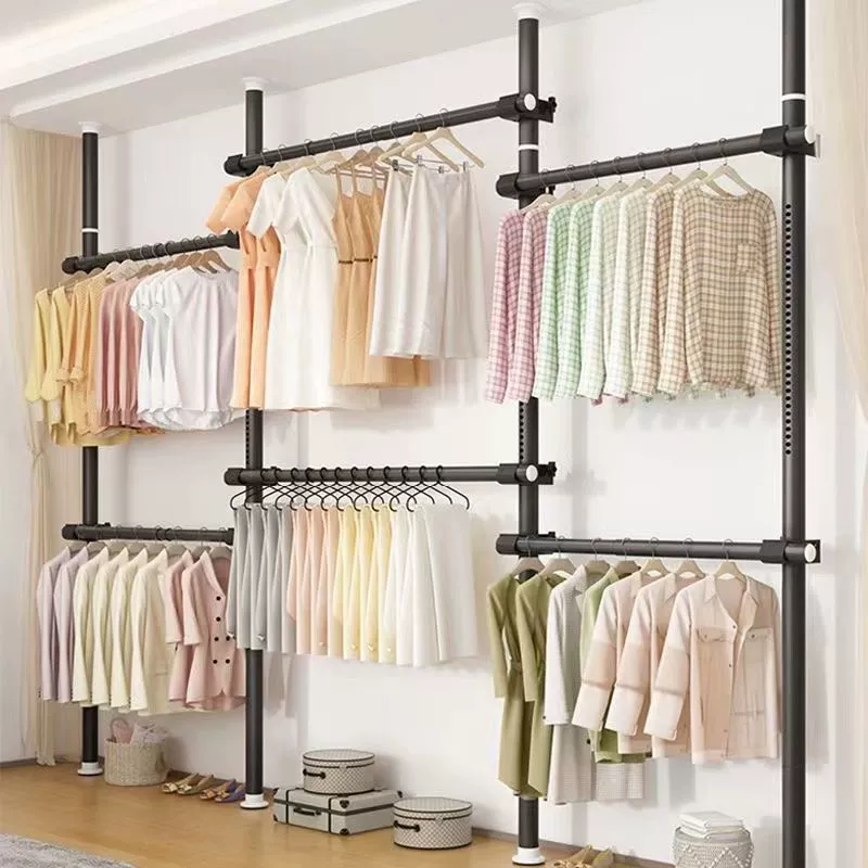 Вертикальная вешалка для одежды от пола до потолка, напольная комбинированная сушилка для одежды, вешалка для одежды в спальне, телескопическая сушилка для одежды, крутая вешалка для одежды и шляп
