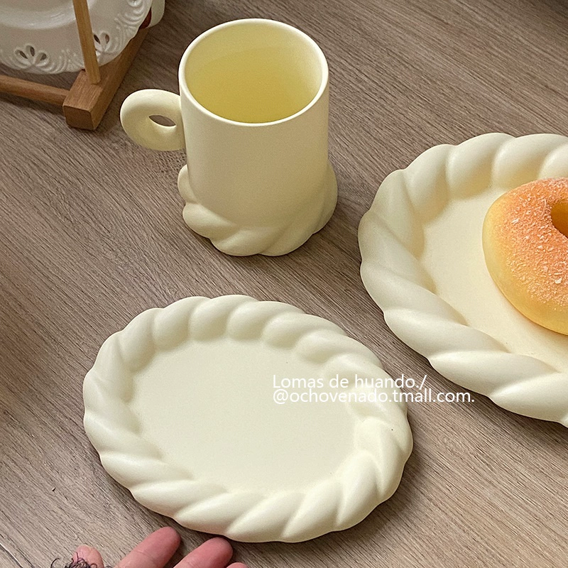 Красивый обед Camellia Camera Drive Twist Ceramics Breakfast Sweed Cake Disk