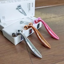 新款瘦脸神器V脸按摩眼部美容仪提拉紧致滚轮式手动黄金棒现货