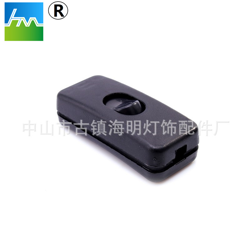 厂家批发303开关，台灯线上开关，美规船型翘板压线开关黑白按钮