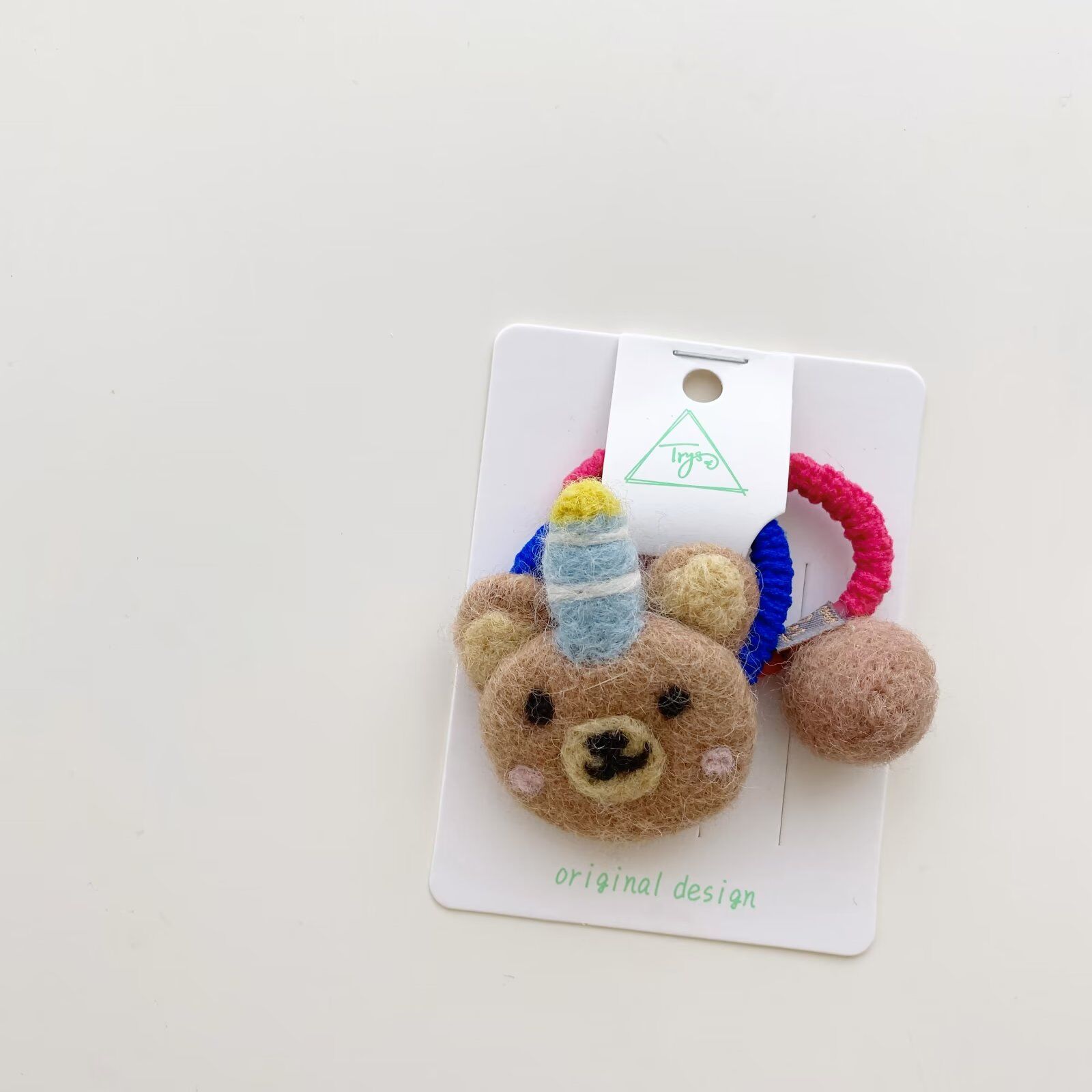 Cute Animal Wool Felt Hair Tie 2 Pieces display picture 4