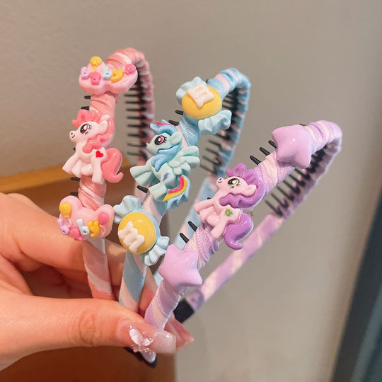 Pony Polly Children's Hair Hoop Girl's Bangs Broken Hair Finishing Artifact Baby's Hair Holder Headwear