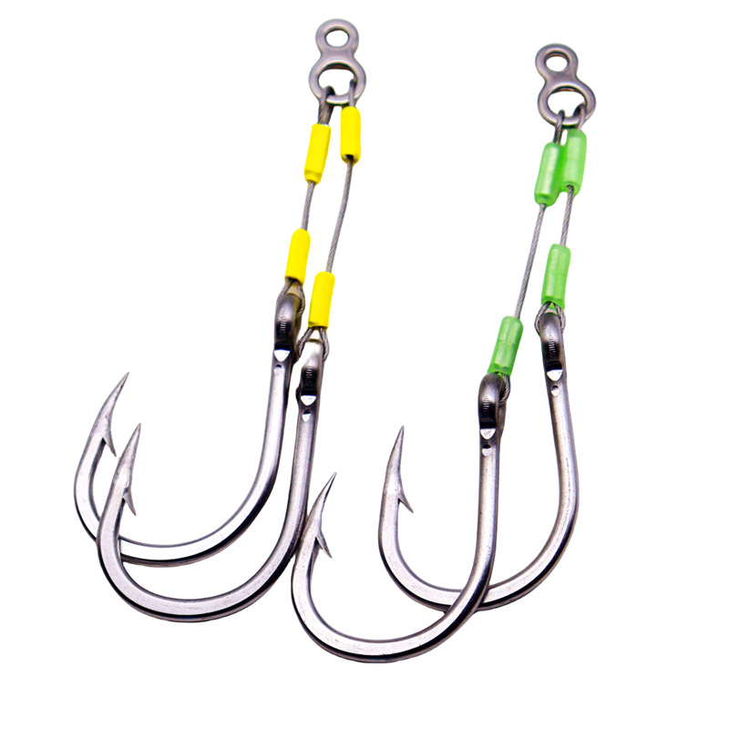 angle fish hook Daiichi 4660 90 Degree Jig Adds extra motion to your tuna bait Heavy 3 Pairs Steel Wire Jig