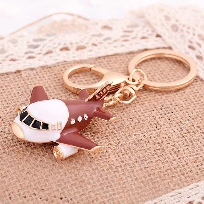 Cute Motorcycle Car Airplane Alloy Unisex Keychain display picture 7