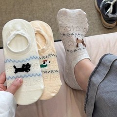 韓国の東大門の新しいフェアアイル漫画ボートソックス女性用夏薄いシリコン滑り止め非脱落骨なしソックス
