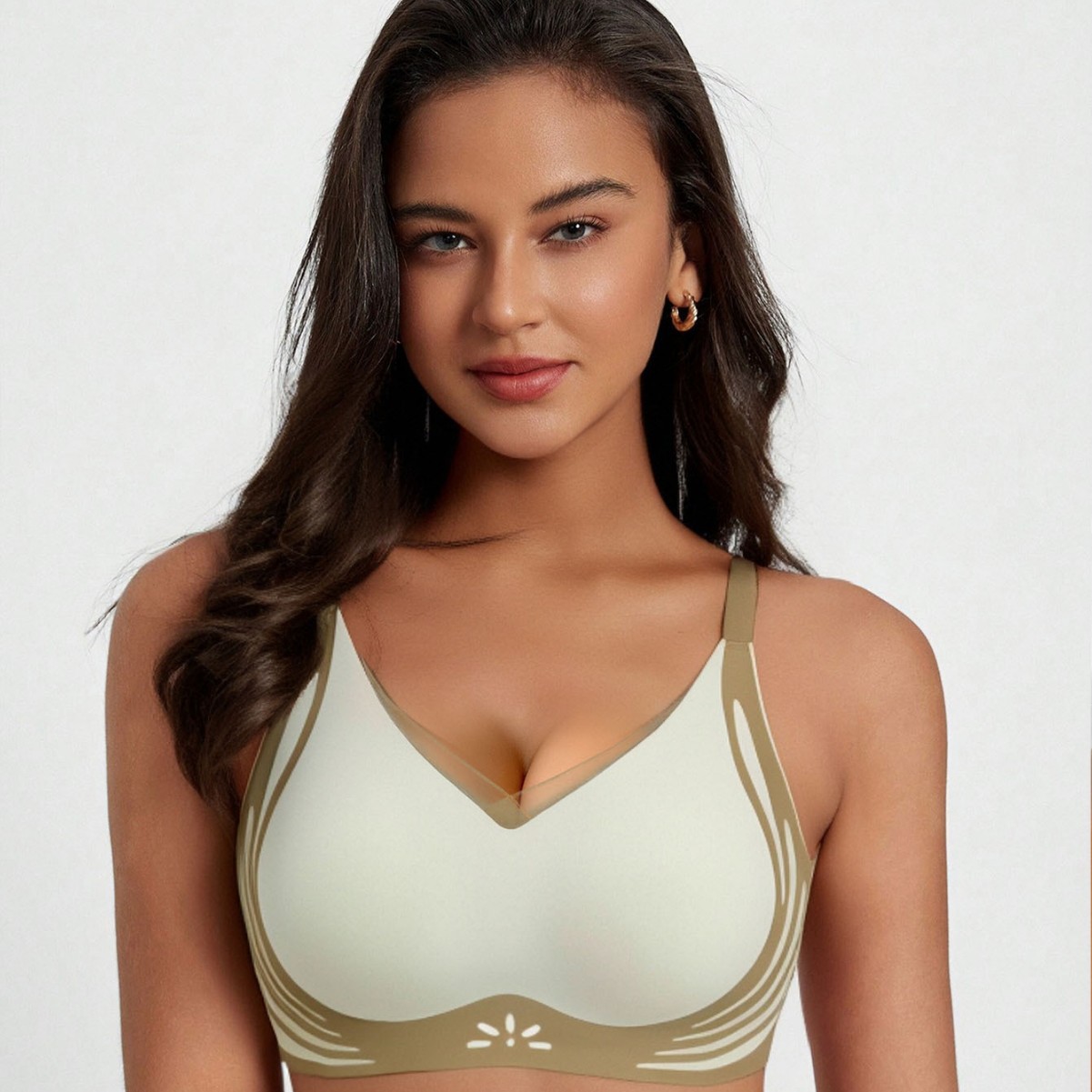 Transfronterizo recopilación de tracción sin marca ropa interior de mujer gran pecho pequeño sin anillo de acero botón trasero cómodo sin marca anti-caída sujetador image 3