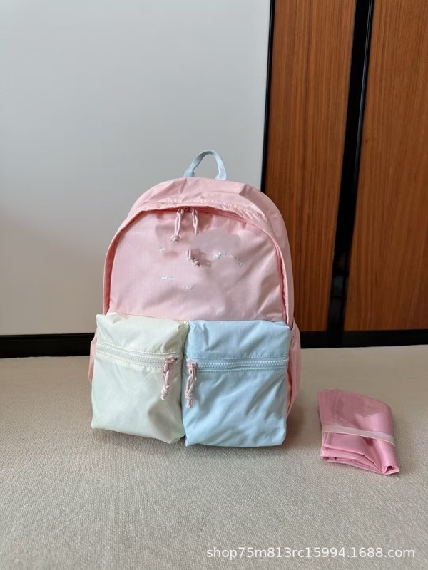2025 夏北家新アウトドア登山バッグハイキングバッグレインボーステッチコントラストカラー学生バッグ子供のバックパック|undefined