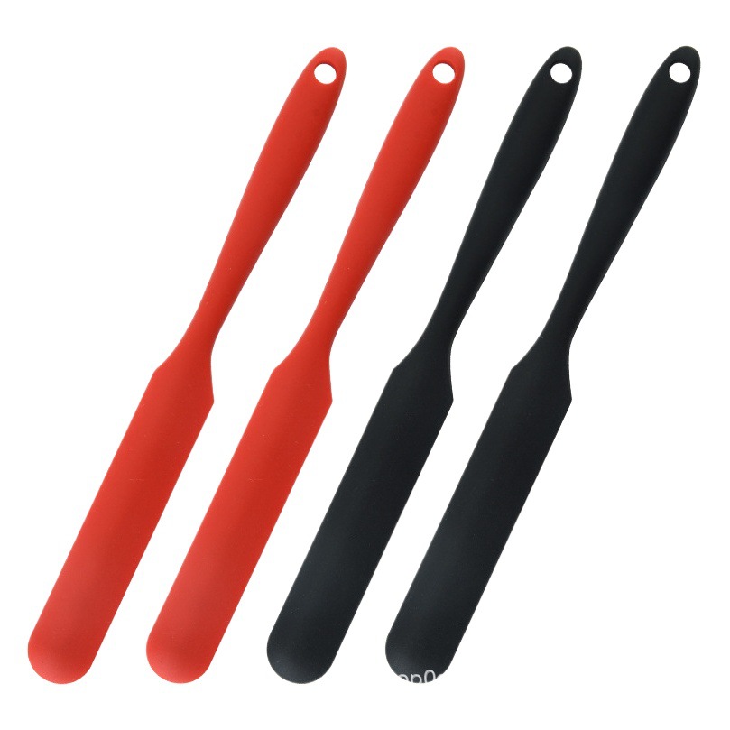Factory in stock supply all-inclusive one-piece long silicone scraper cream butter mixing knife spatula straight scraper