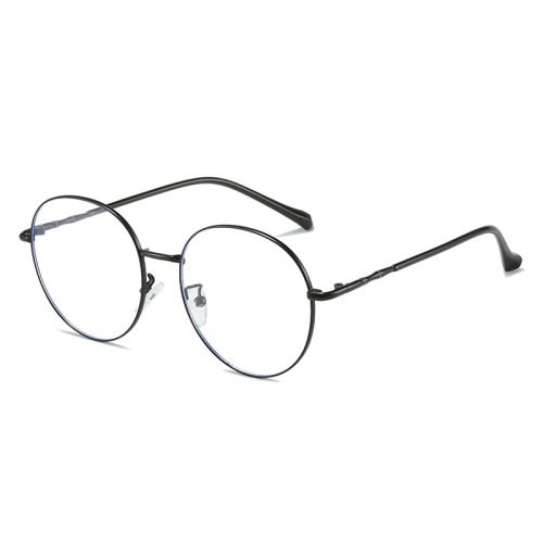  New Anti-blue light glasses for women, personalized design, flat-top style, unisex, Korean version, retro square metal frame