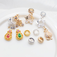 14K�~����ɫ΢��ʯ���J������������朵�������diy�Ʒ���