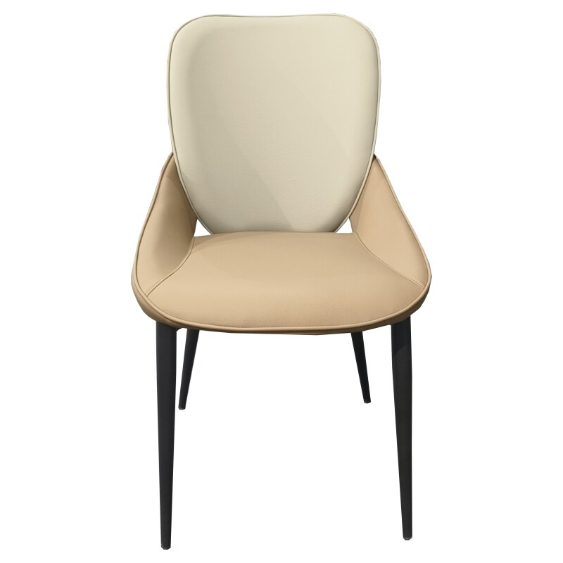 Mesa de comedor silla taburete respaldo silla de comedor de paquete blando doméstico restaurante italiano hotel comercio exterior al por mayor silla de comedor de piel de gato