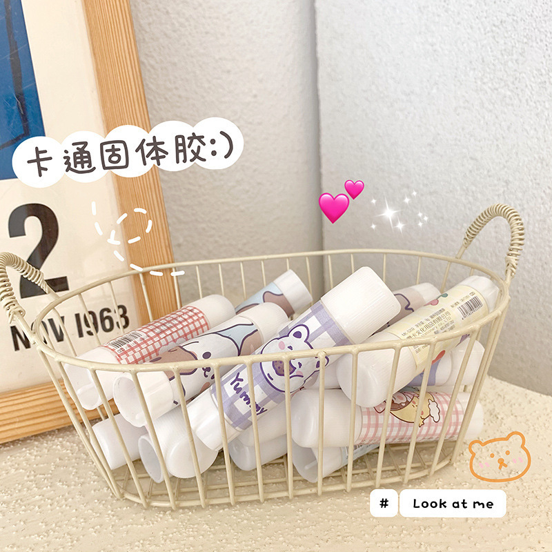 創意卡通固體膠棒高粘固體膠水小女孩辦公學生膠水白色固體膠8g