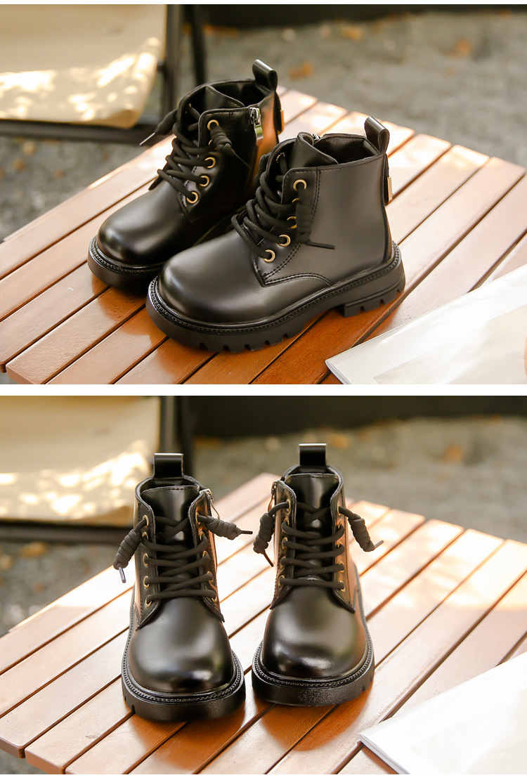 Maillard – bottes Martin en cuir pour enfants, bottes simples pour garçons et filles, mode britannique, belles, antidérapantes, automne 2023_voghion.com