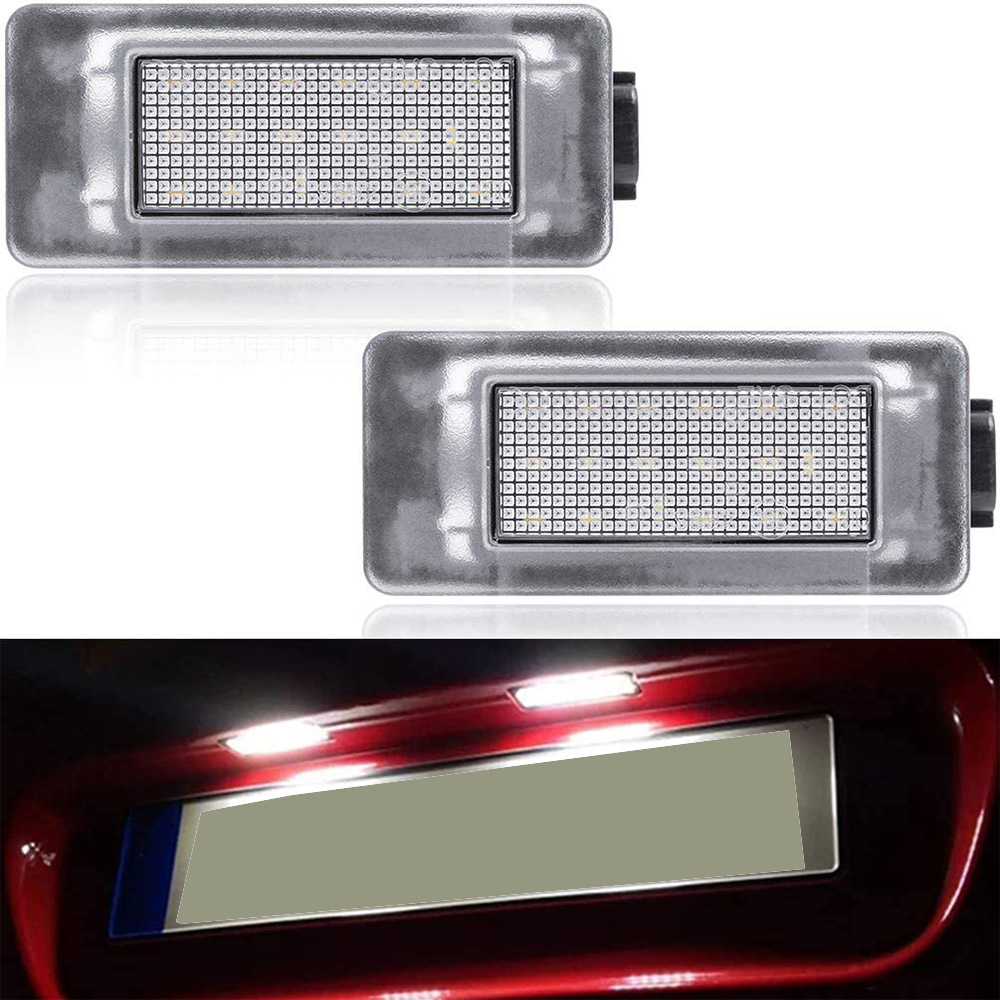 2Pcs18 Lights Black Led License Plate Light Suitable for Nissan Serena C27 16-19 Years Cross-Border Hot Sale
