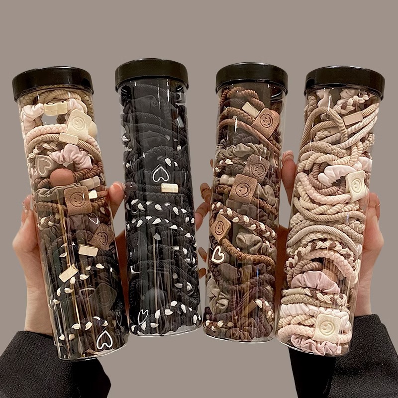 Alta elasticidad y durabilidad, banda de goma para mujer, temperamento simple, alta cola de caballo, cuerda para el cabello, cuerda para el cabello, sentido avanzado 2025, nuevo anillo para el cabello