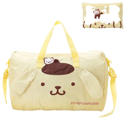 New Melo Pudding Dog Cartoon Convenient Foldable Travel Bag Handy Duffel Bag Crossbody Bag Can Be Set in Trolley Case