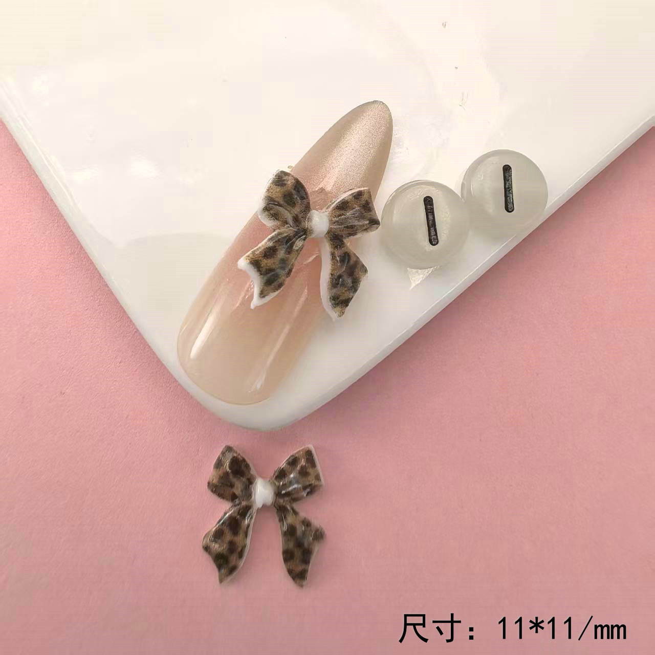 豹纹蝴蝶结领结飘带美甲饰品批发_23.jpg