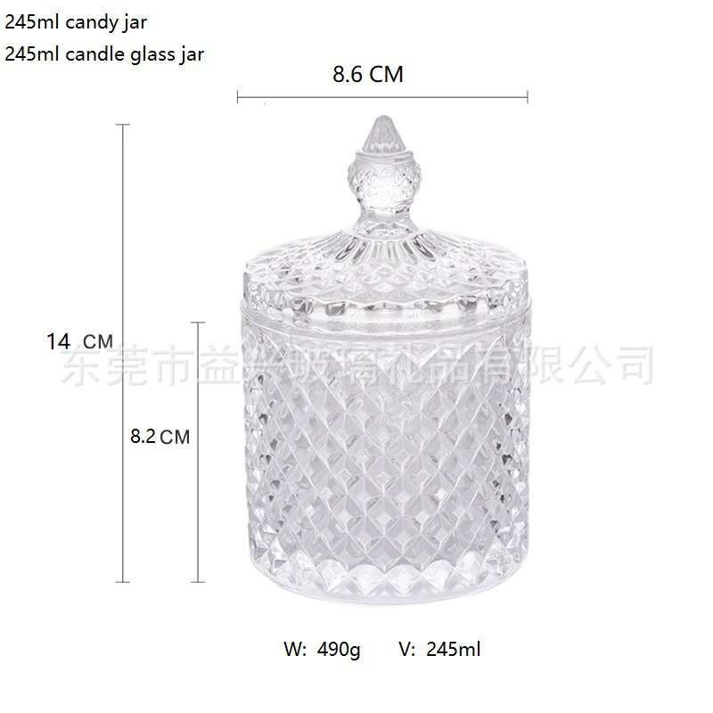 Glass candle, 245 ml