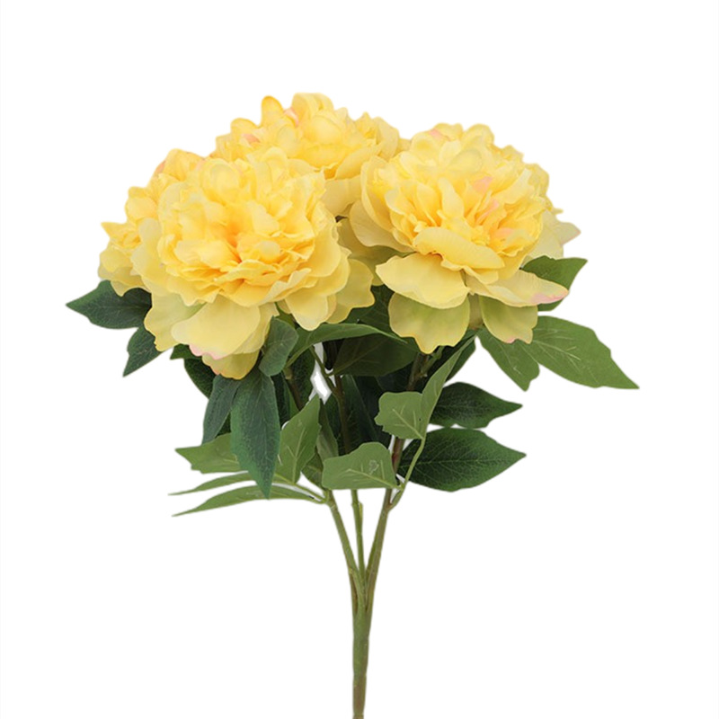 Artificial grande 5-cabeza Peony Flower Home Dress Up falso flor de la boda de tiro de la flor de seda chino peonía mango paquete al por mayor