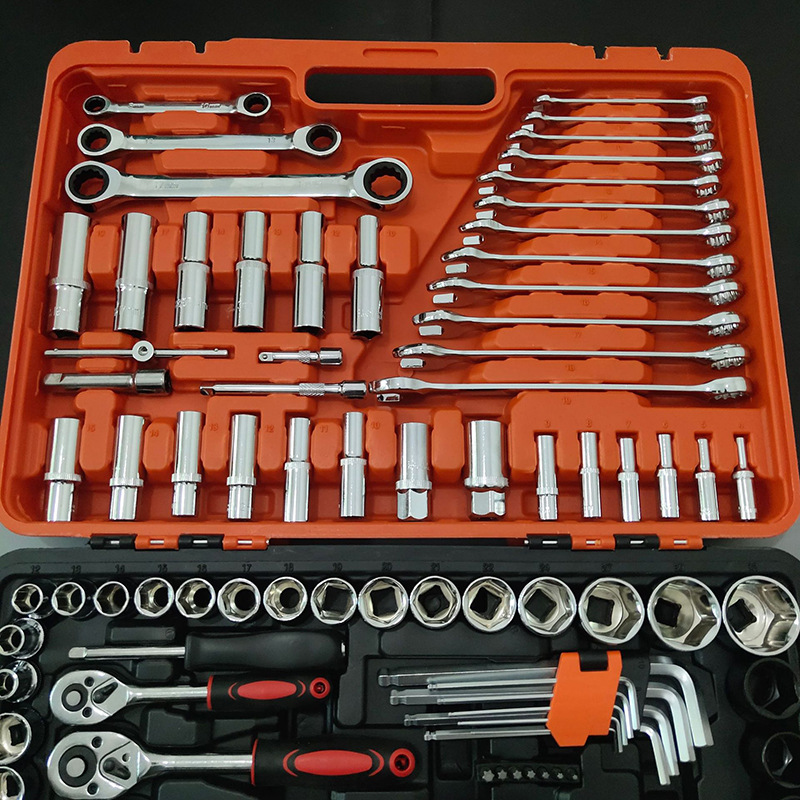 216-Piece Ratchet Wrench Repair Tool Box Car Mechanical Repair Multi-Functional Socket Large Flying Wrench Set