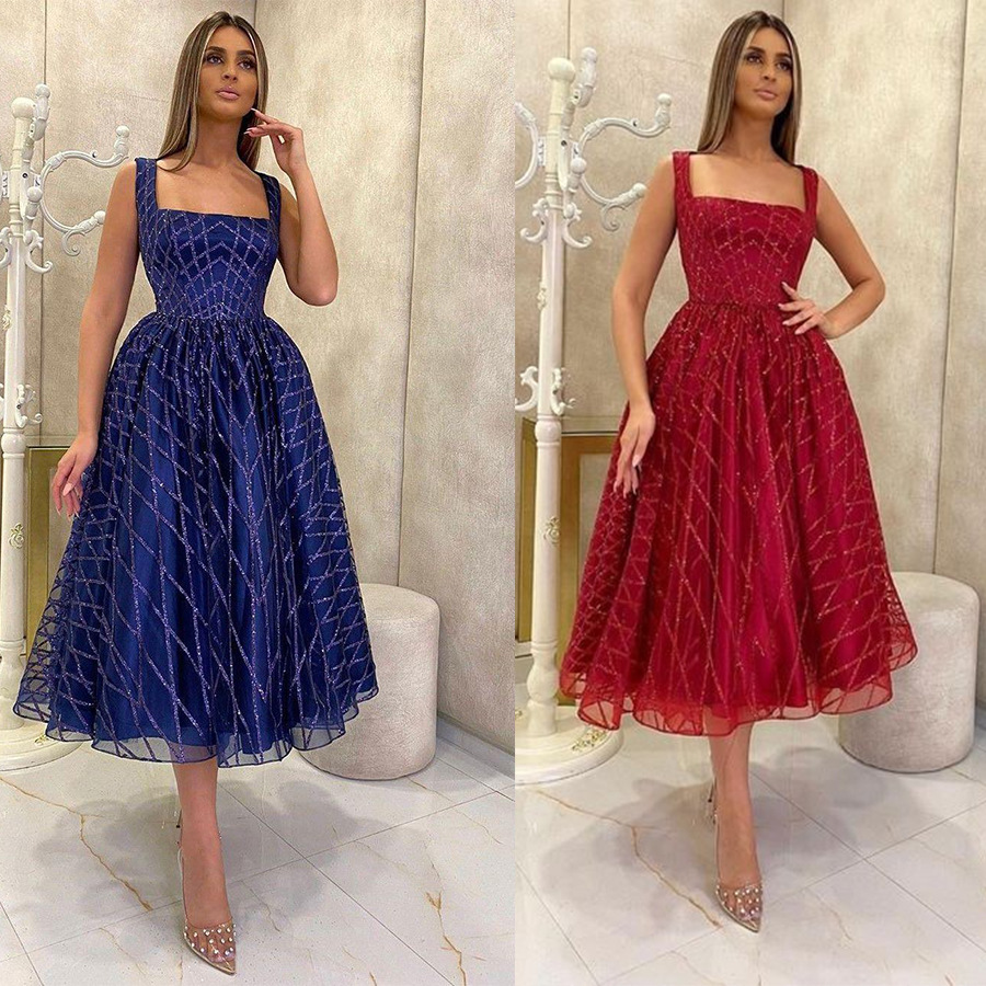 2023 mujeres de comercio exterior europeo y americano nuevo vestido de novia con lentejuelas Amazon AliExpress sexy vestido transfronterizo exclusivo image 1