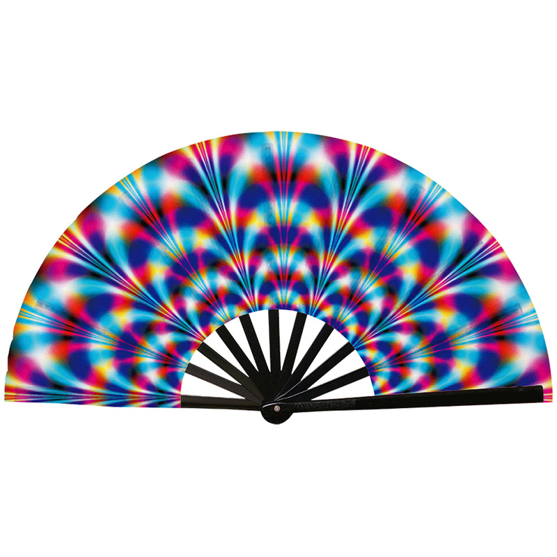 Abanico Plegable de Kung Fu de Plástico, Colorido, para Conciertos y Fiestas