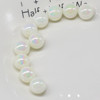 Phantom DIY single -hole bead white aurora color round small single -hole bead DIY accessories