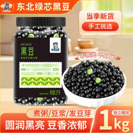 新货东北绿心青仁黑豆绿芯打豆浆五谷杂粮孕妇黑皮农家自种
