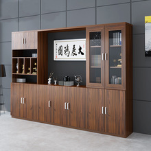 办公室文件柜资料档案柜轻奢办公室办公桌储物柜办公室背景展示柜