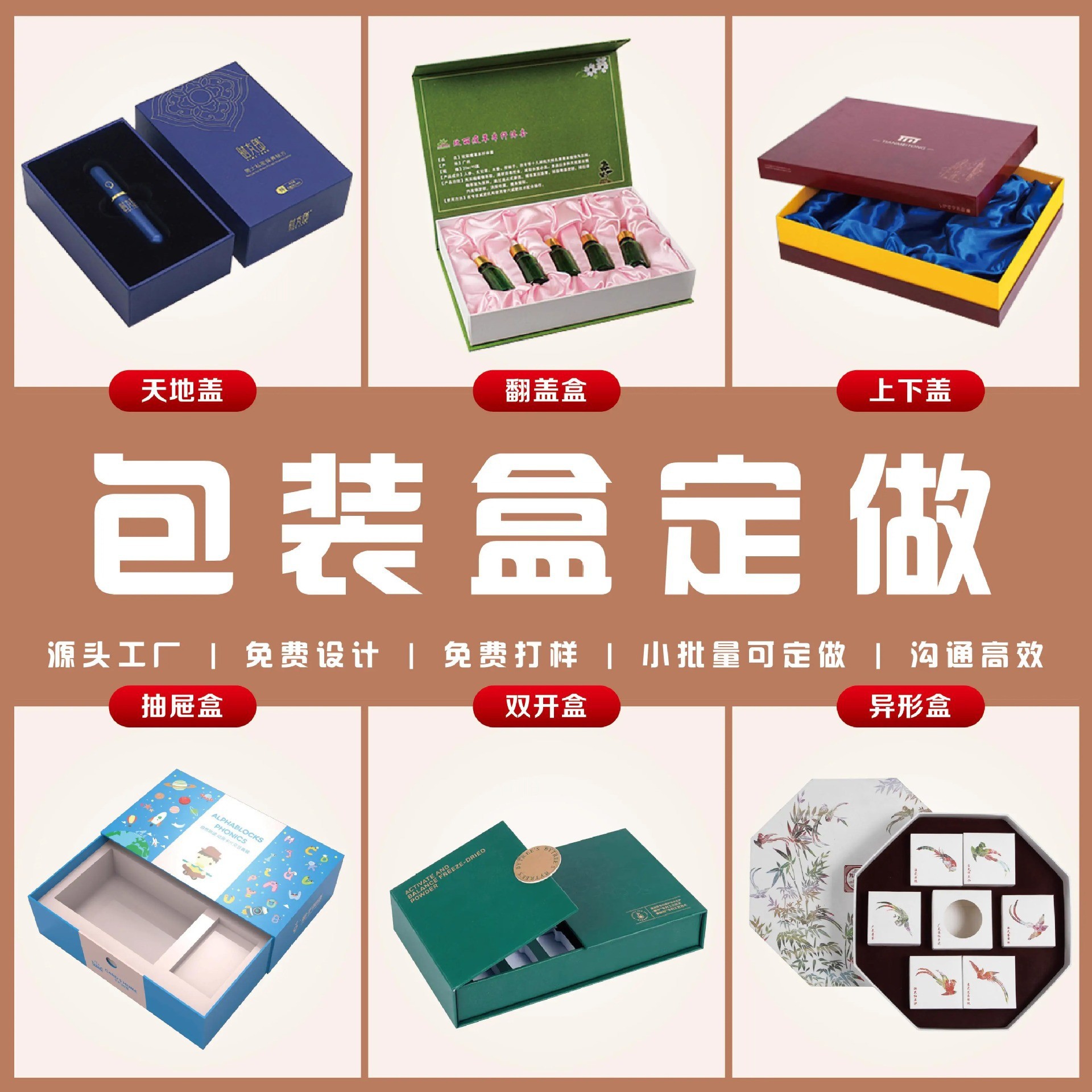 C6 Cinta Flip Caja plegable de doble puerta Blanco Color sólido Simplicidad Cosméticos Regalos Envases Caja de regalo Envases